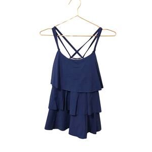 Lands end tiered layer tankini top size 4